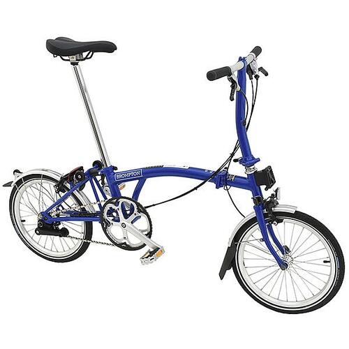 Skladací bicykel Brompton C Line: Explore (FARBA: Piccadilly Blue; Riadidlá: S)